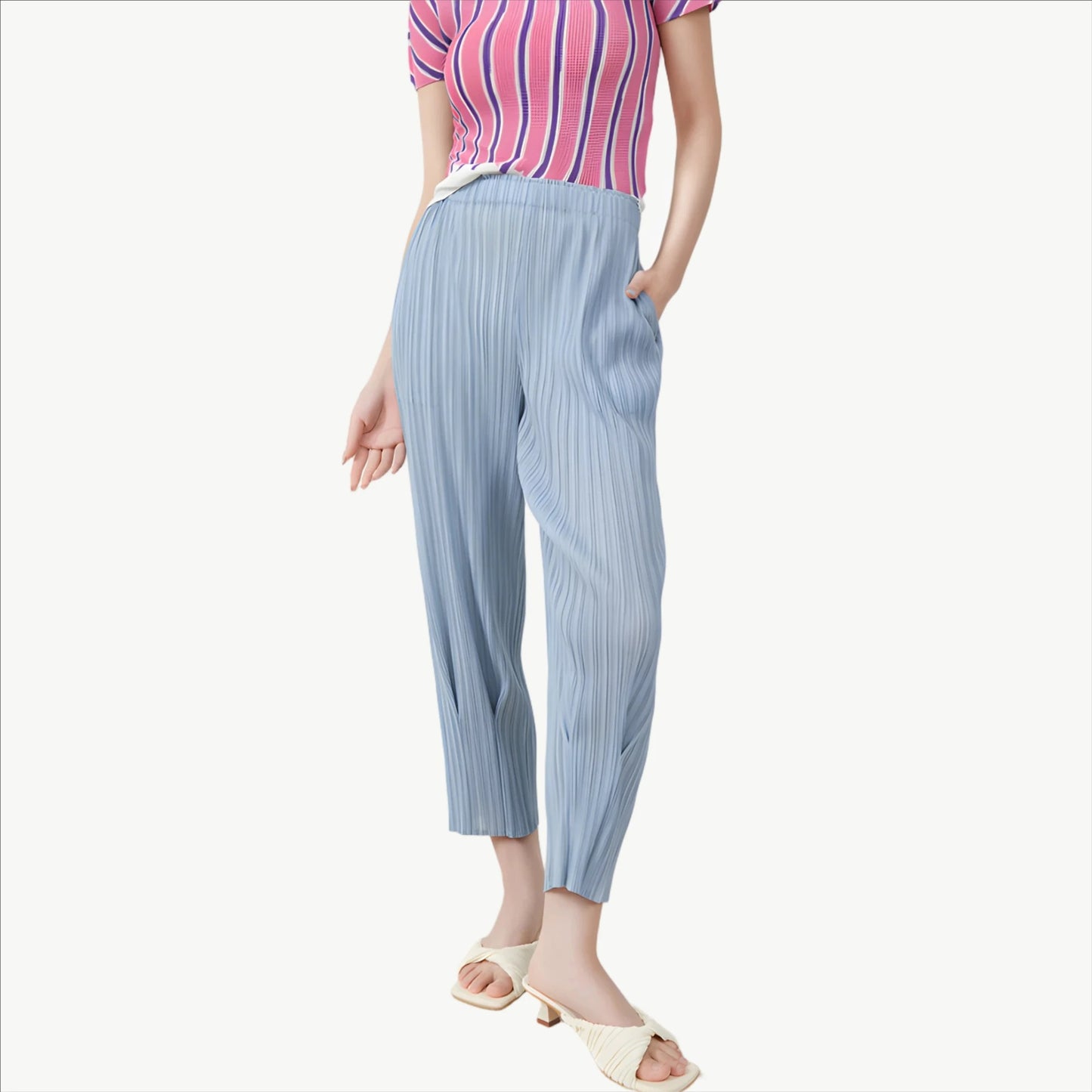 YUREINE Versa Trousers Effortless Pleats with Modern Comfort