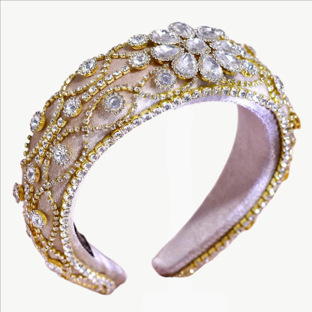 Golden Regal Embroidered Headband