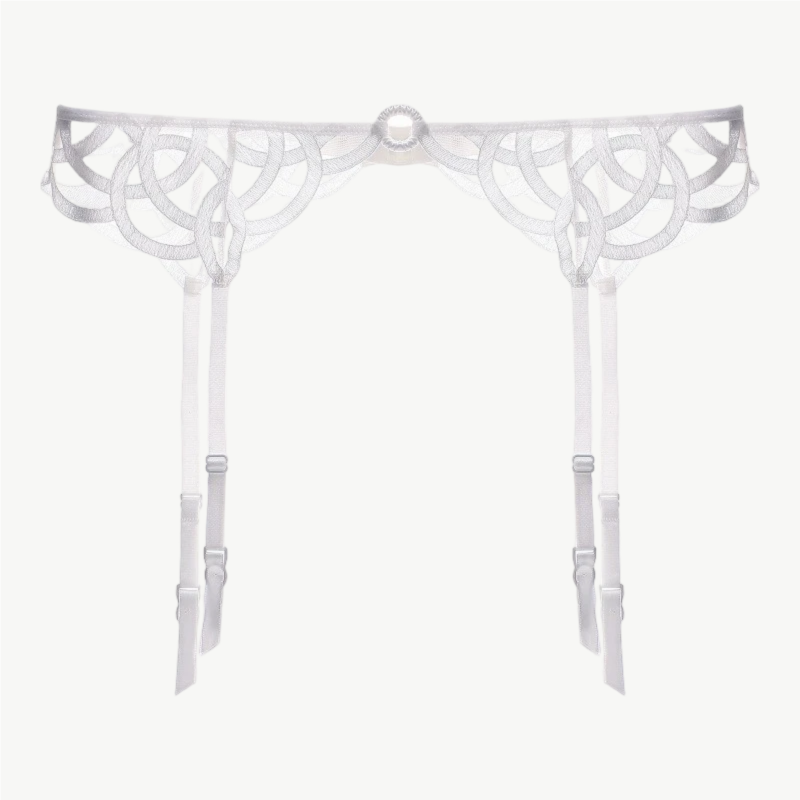 YUREINE Interwoven Charm Lace Suspender Belt