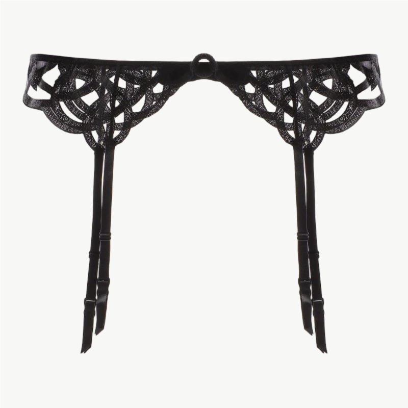 YUREINE Interwoven Charm Lace Suspender Belt