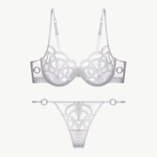 YUREINE Interwoven Charm Thong Lingerie Set