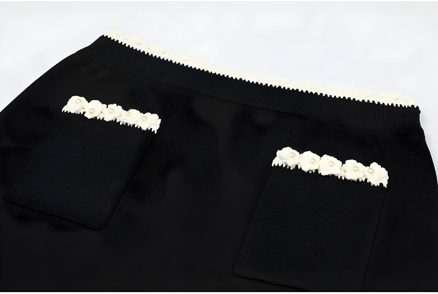 Maillé Cropped Knit Vest & Skirt Set