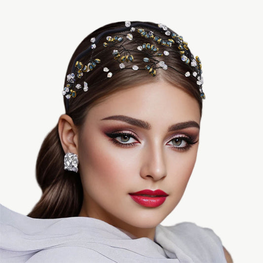 Midnight Garden Beaded Headband