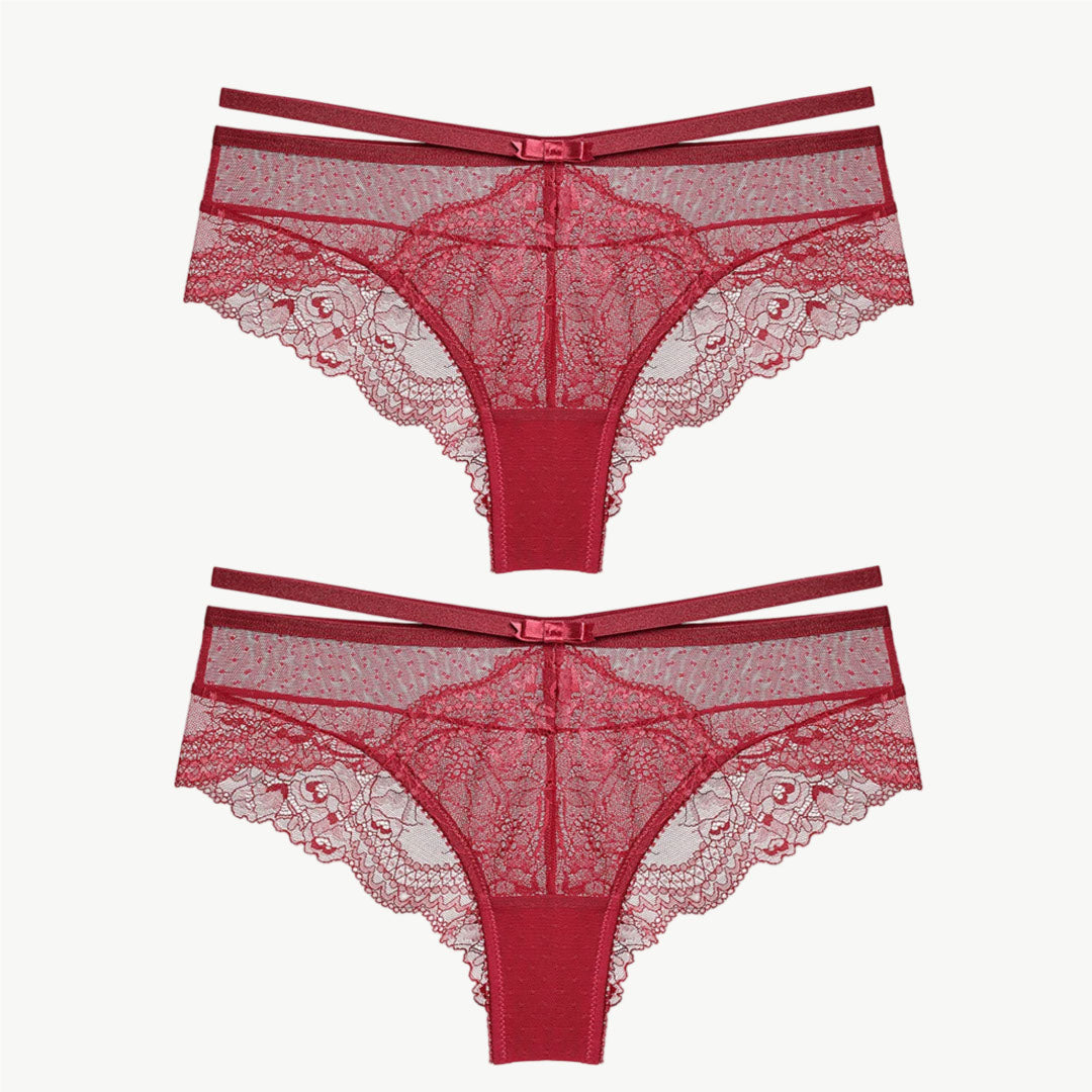 YUREINE Double Strap Lace Panty Duo