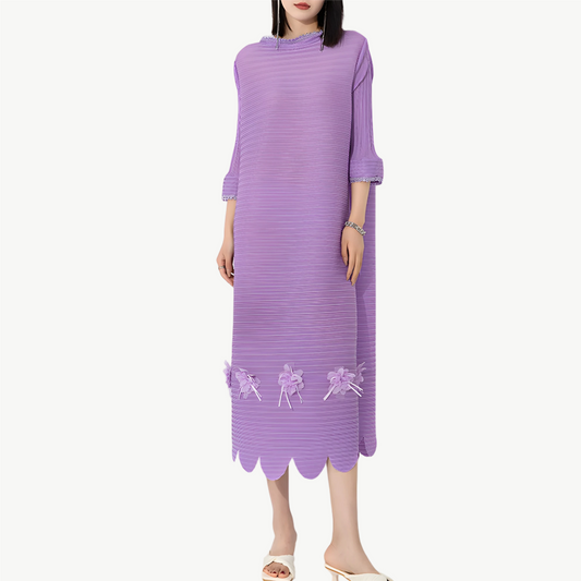 Versa Bloom Appliqué Midi Dress