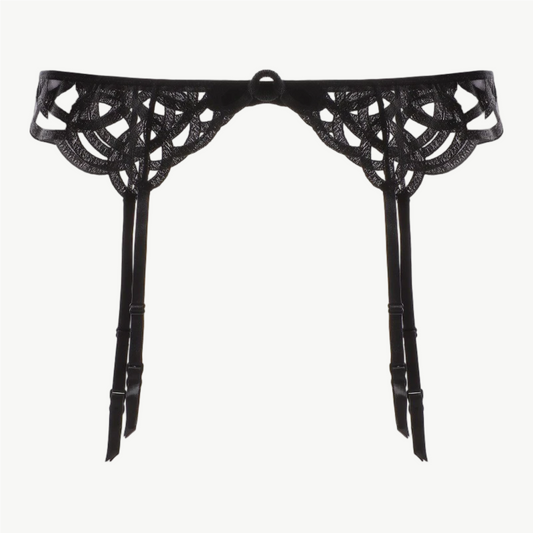 YUREINE Interwoven Charm Lace Suspender Belt