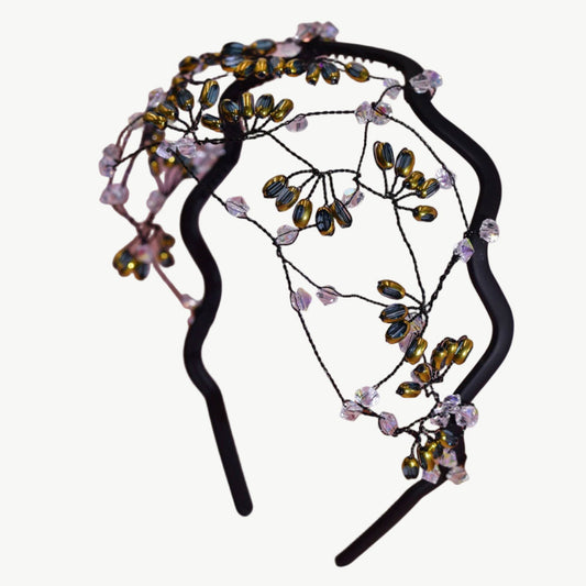 Midnight Garden Beaded Headband